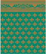 1/4" Scale Wallpaper, Fleur-De-Lis, Hunter