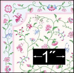 1/2" Scale Papillion Blueberry Rug