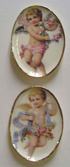 Boy and Girl Angel Platter 2Pcs.