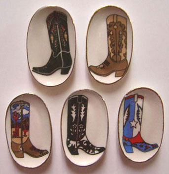 Cowboy Boot Platter 5Pcs.