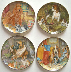 Tan Puppy Platter 4Pcs.