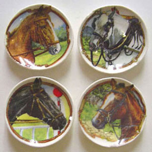 Horse Head Plate 4Pcs.