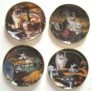 4 Cat Platters