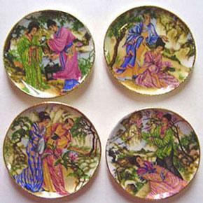 Oriental Romance Platters, 4Pc
