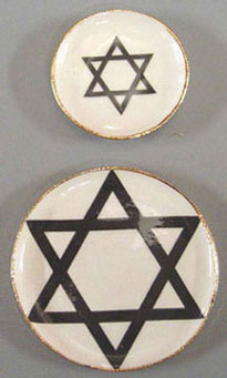 Jewish Star Plates-Black