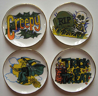 4 Trick Or Treat Platter Set
