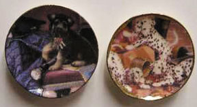 Fire House and Police Dog Plates