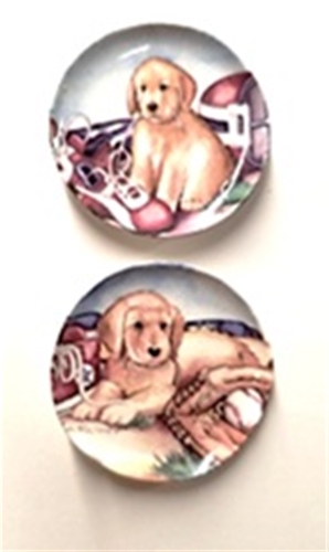 Puppies with Sports Equipment, 2pc