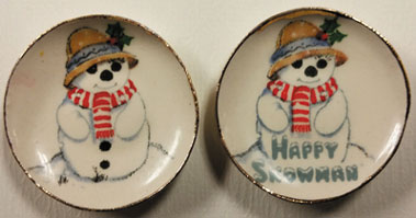 Happy Snowman Plates