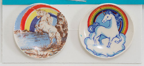 3 Unicorn Plates