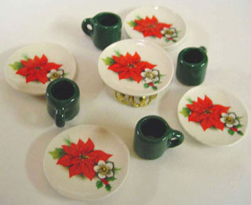 Dessert Set-Poinsettia