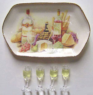 Ceramic Wine and Cheese Tray