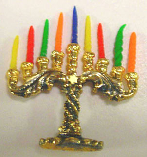 Patina Menorah and Candles