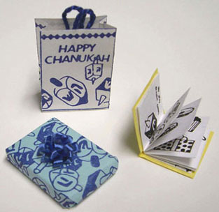 Chanukah Shopping Bag, Gift, and Book