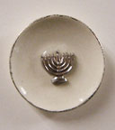 Silver Menorah Plate