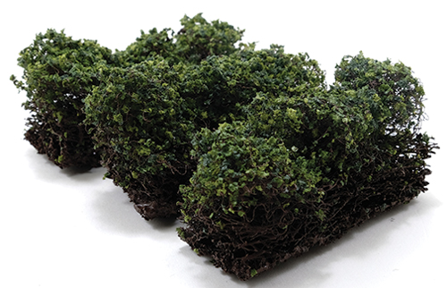 1" LOW GREEN BUSHES - SET OF 3