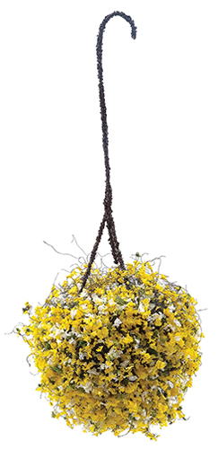 Hanging Basket, Yellow-White, Large