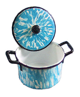 Kettle with Lid/Flow Blue