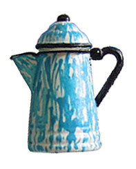 Coffee Pot, Flow Blue