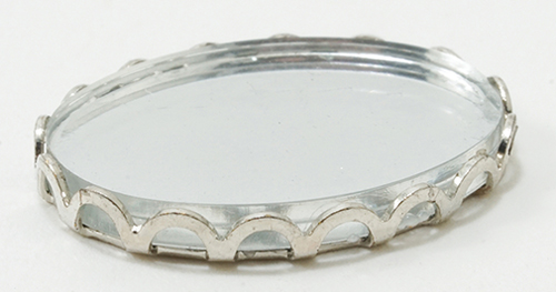 Tiny Mirrored Tray, Silver
