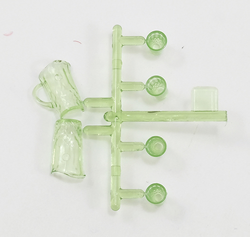 Green Pitcher with 4 Tumblers, Kit