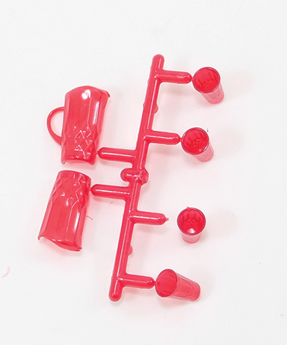 Crystal Pitcher with 4 Tumblers, Kit, Ruby