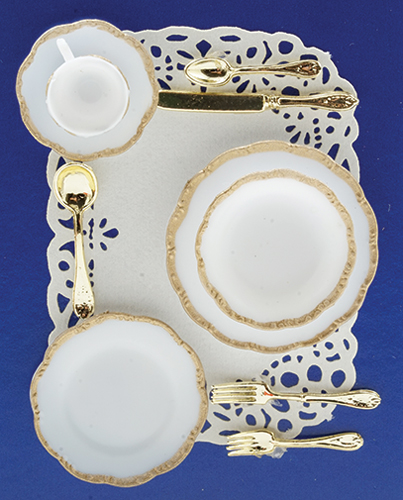 1 Place Table Setting-Gold Trim