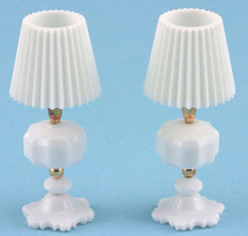 White Table Lamps, 2 pc