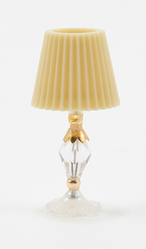 Crystal Table Lamp with Gold Trim