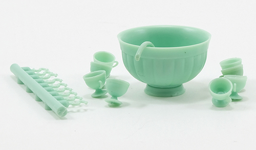 Punch bowl Set, Jadeite