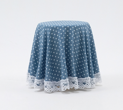 Skirted Table-Blue Mini Dot