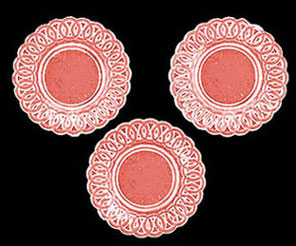 Lace-Edged Plates, 3PcTransparent Pink