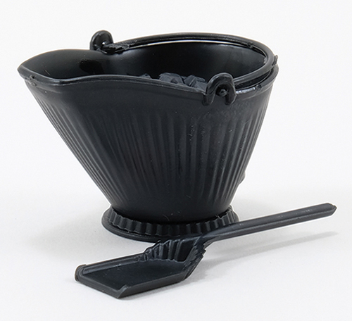 Coal Scuttle With Shovel and Coal