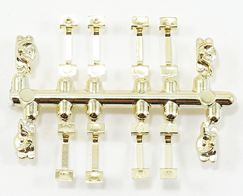 Window Hardware Gold 8 Handles/4 Locks