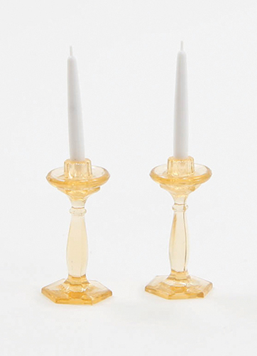 Candlesticks, Amber