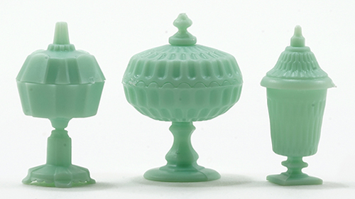 Candy Dish Set, 3Pc Jadeite