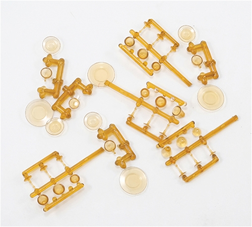 4 Place Amber Dishes/Stemware, Kit