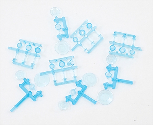 4 Place Blue Dishes/Stemware, Kit, 24 pc