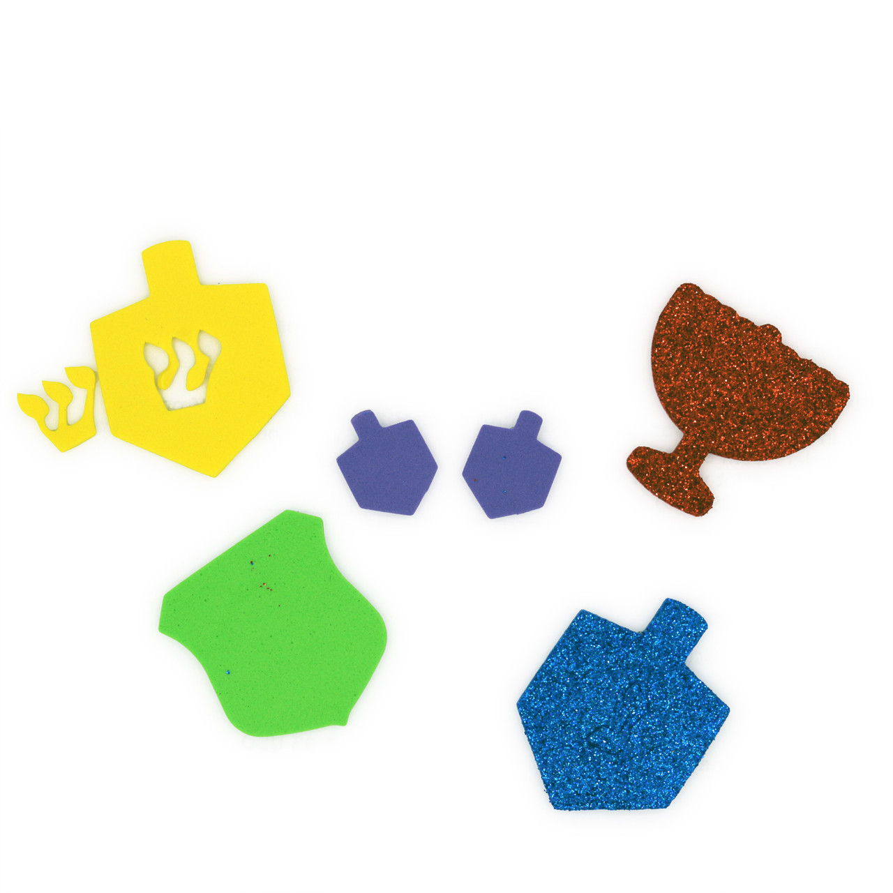 Chanukah Foam Shapes - Includes also some glitter foam shapes!