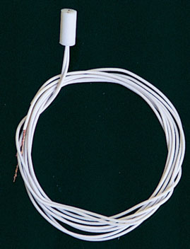 3/16" Candle Socket with 12" White Wire