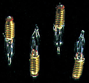 12V Candle Flame Screw Base Bulbs, 4/Pk