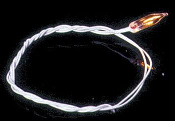 12 V Flame Tip Bulb (White Wire)