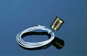 Screw-Base Bulb Socket (Black Wire)