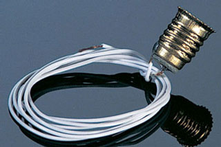Screw-Base Bulb Socket (White Wire)