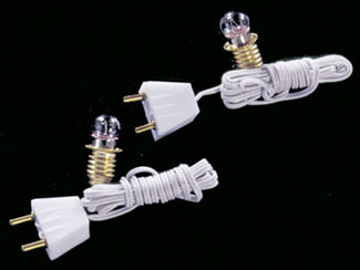 Round Bulb with Socket and Cord, 2Pk