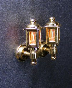 1/2" Scale Brass Colonial Coach Lamps, Pair