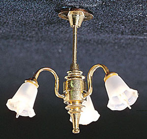 3 Down-Arm Tulip Shade Chandelier