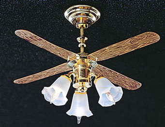 Ceiling Fan with 3 Tulip Shades