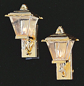 Gold Coach Lamps (Pair)