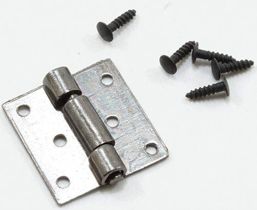 Butt Hinges with Nails, Pewter